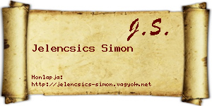 Jelencsics Simon névjegykártya
